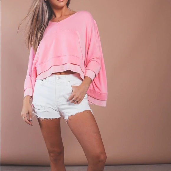 Free People Tops - NWT - Free People Movement Bonfire Hoodie in Color Peony (Pink) Size: Small